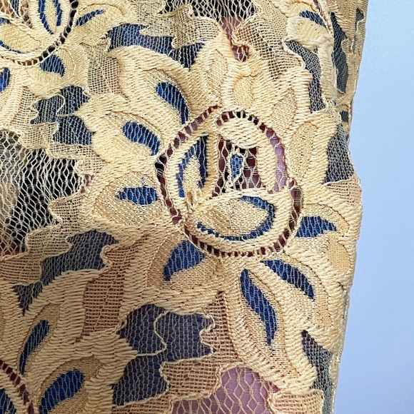 Anthropologie: Tracy Reese Niki A-line Dress Yellow lace overlay - Picture 7 of 7